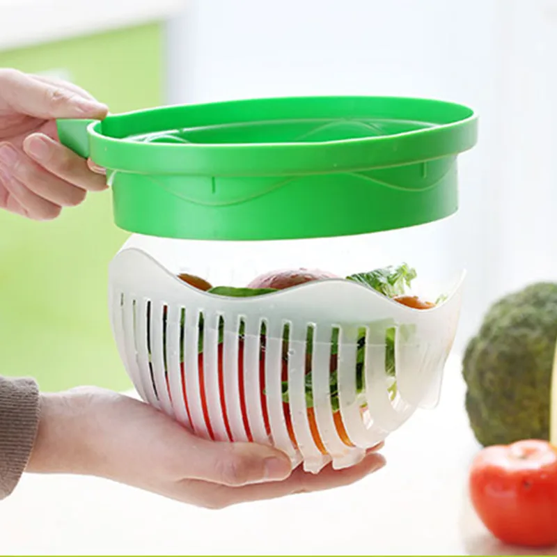 Creative Salad cutting bowl 60Second Cutter Bowl Kitchen Gadget Fruit Vegetable Chopper Slicers Maker | Дом и сад