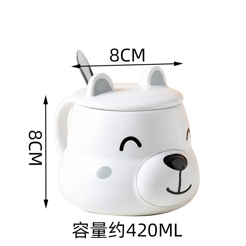 

Cartoon Bear Ceramic Cup Cute Household Water Bottle Birthday Holiday Gifts Can Be Wholesale Four Random Delivery