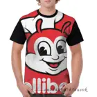 Смешная семейная Одинаковая одежда, футболка с принтом Jollibee для мужчин и женщин, детские топы с коротким рукавом, футболка