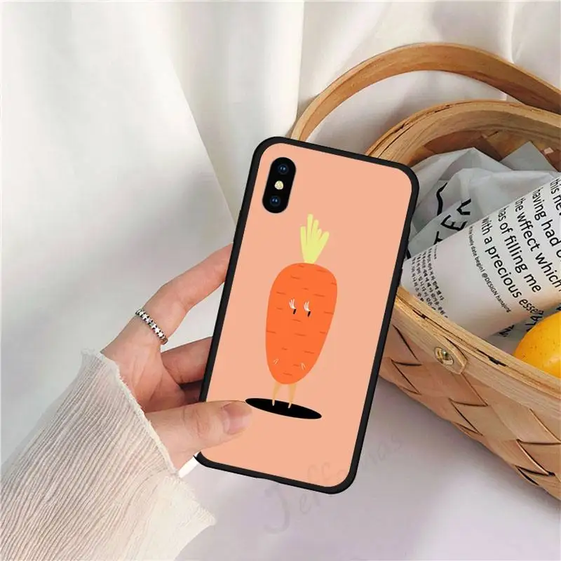 

Carrot cherry cartoon cute Phone Case for iPhone 11 12 pro XS MAX 8 7 6 6S Plus X 5S SE 2020 XR