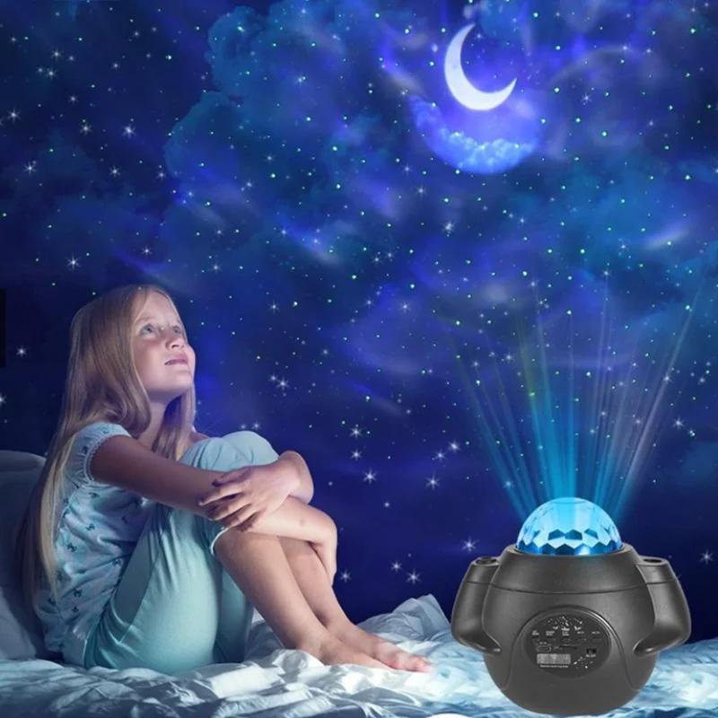 LED Starry Sky Projector Galaxy Projector Light Night Light Bluetooth Speaker Home Bedroom Room Decoration Birthday PartyChildre