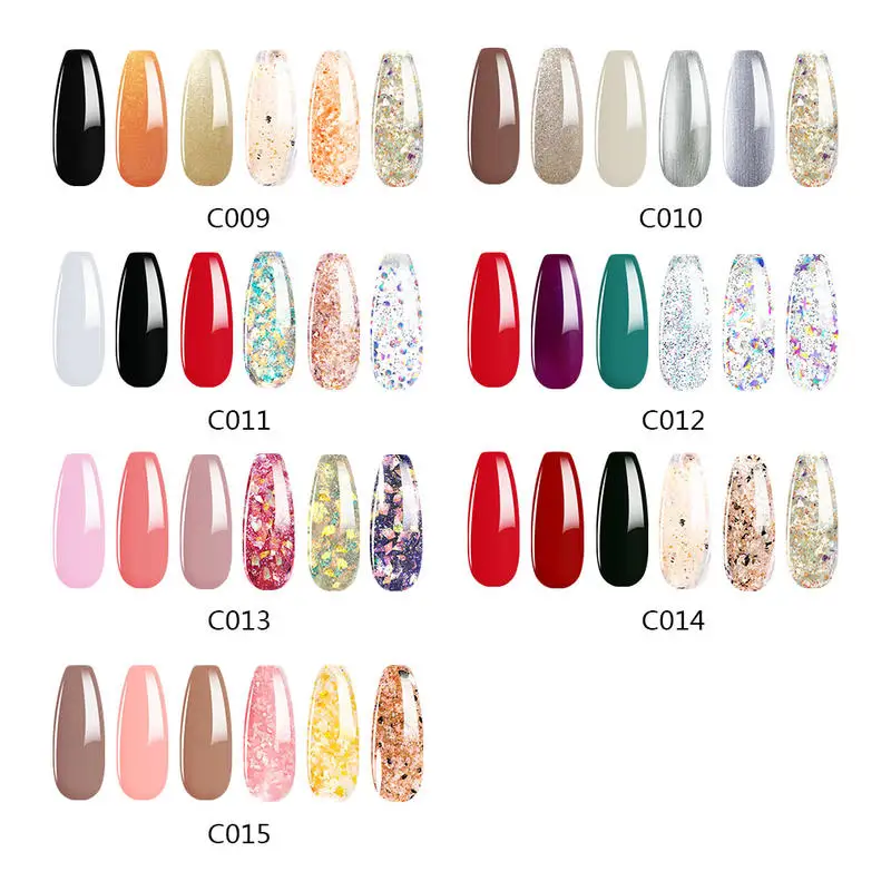 HNM 6 шт набор гель-лаков для ногтей лак Лаки Полимеризации Гель-светодиодный