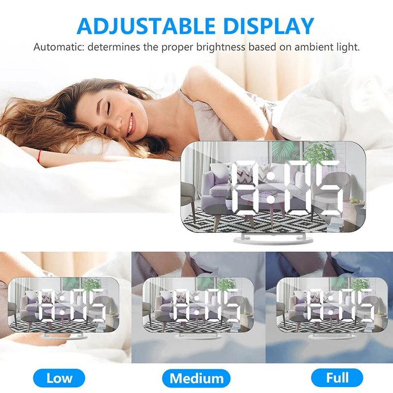 Usb/battery Operated Table Clocks Backlight Large Time Deskt