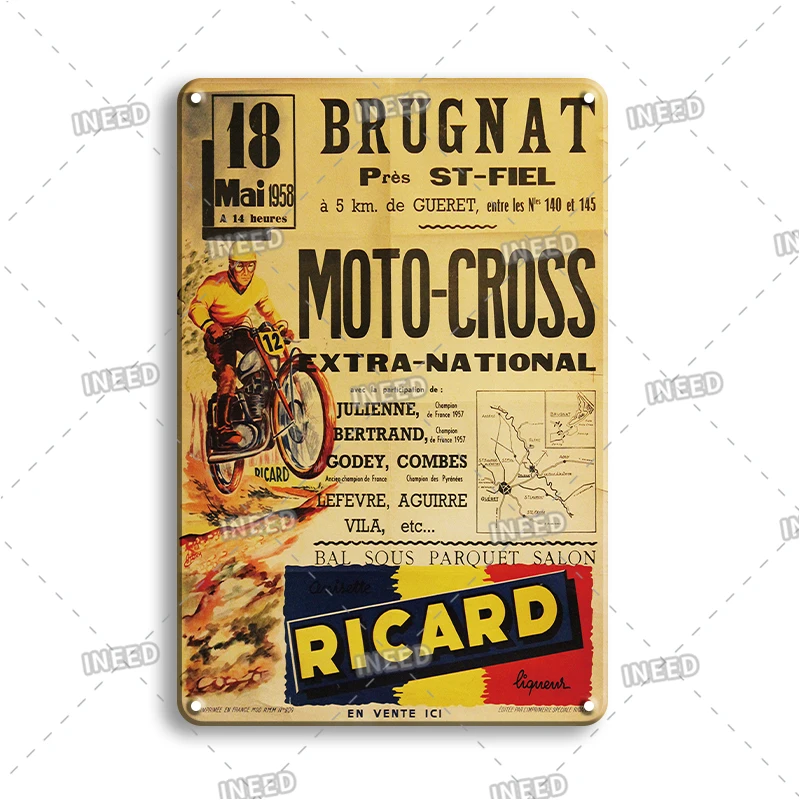 New Arrival Beer Brand Metal Plate Sign Vintage Kitchen Bar Decor Plaque Cartel Retro Ricard Tin Poster Cast Iron Signs |