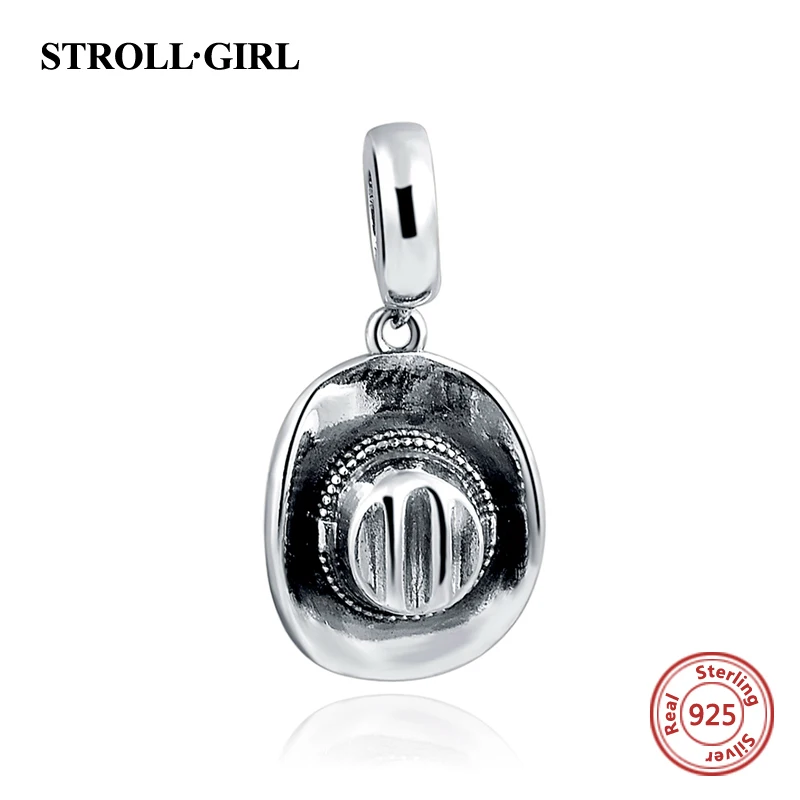 Fit Pandora Браслеты Серебро 925 первоначально Новинка года, стильное ковбойская шляпа DIY Талисманы кулон авторские украшения для Для мужчин подарки