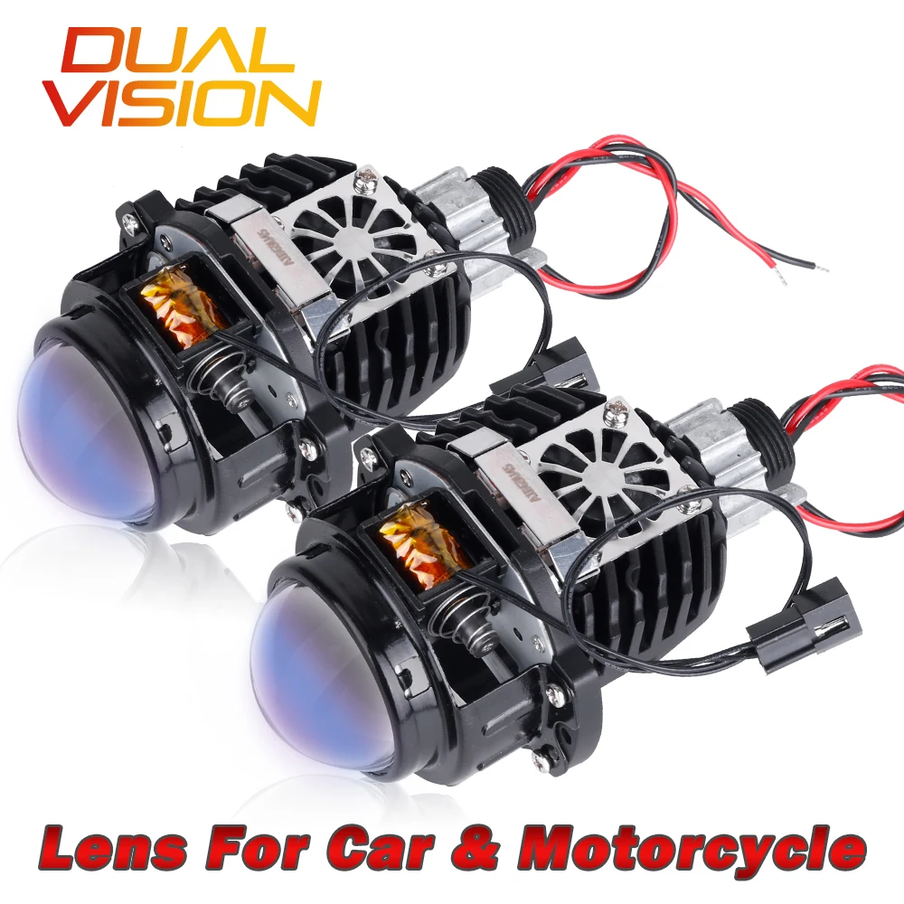 

Синие линзы для передних фар s 1,8 дюйма, светодиодный проектор H7 H4 9005 9006, фары 3900LM светильник аксессуары для модификации автомобилей и мотоци...