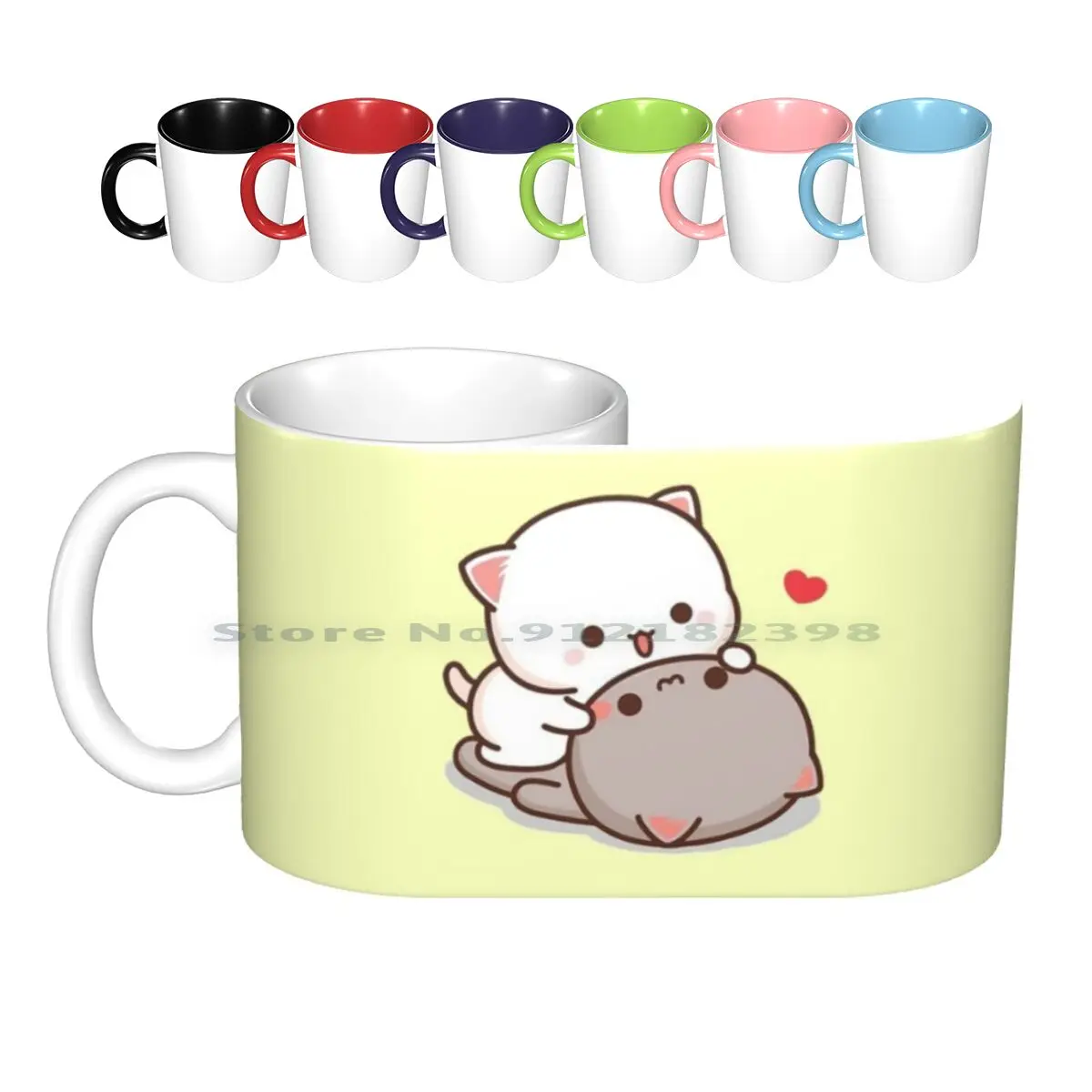 Керамические кружки персик и Гома чашки для кофе кружка молока чая кот мочи кошка