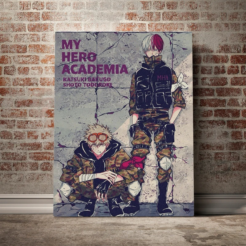 Картина на холсте Katsuki Bakugo шото Тодороки Kimetsu no Yaiba настенный художественный декор