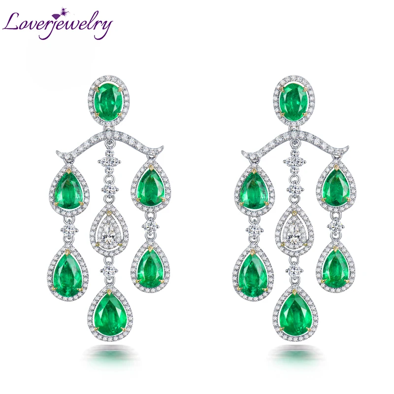LOVERJEWELRY роскошные свадебные Dandle серьги 2019 Твердые серебряные ювелирные изделия с