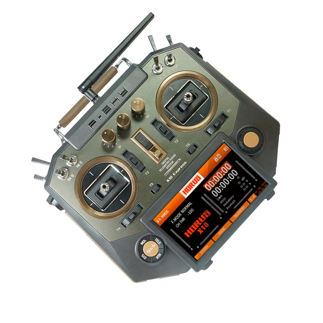 

FrSky Horus X10 X10S Express Transmitter Boasts 24 channels with a Faster Baud Rate and Lower Latency for RC FPV Racing Drone