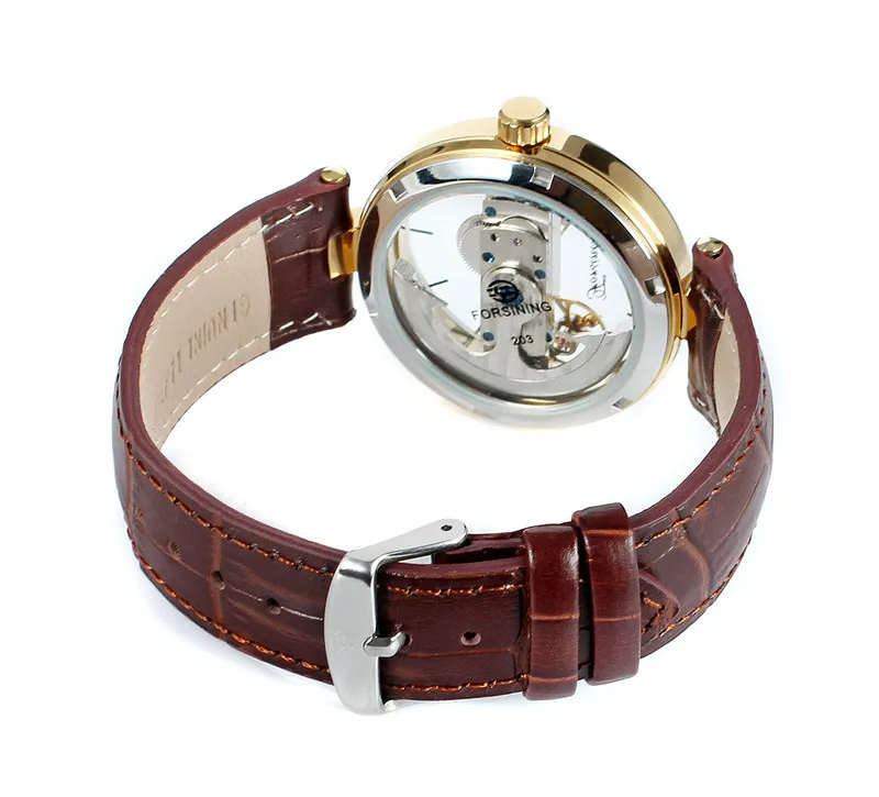 Часы наручные FORSINING Мужские автоматические механические Спортивные прозрачные в