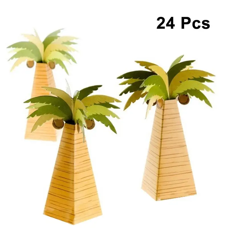 

Candy Box Tree Palm Party Favor Boxes Tropical 3D Luau Favors Hawaiian Wedding Bag Gift Wrapper Case Decoration