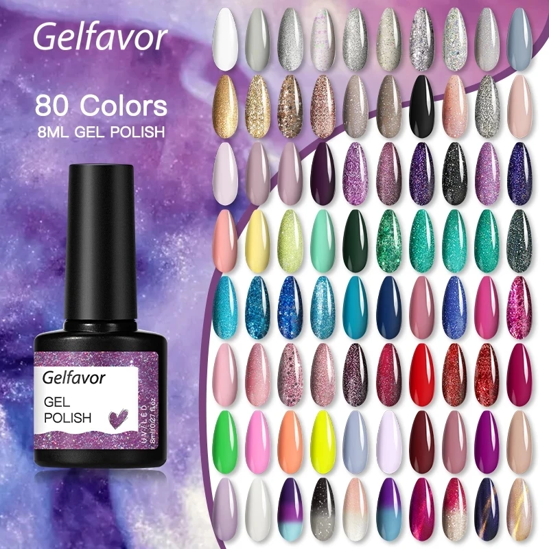

Gelfavor UV Nail Gel 8ml For Manicure Nail Set Kit UV LED Base Top Coat For Painting Extension Nail Art Gel Varnishes Lacquer