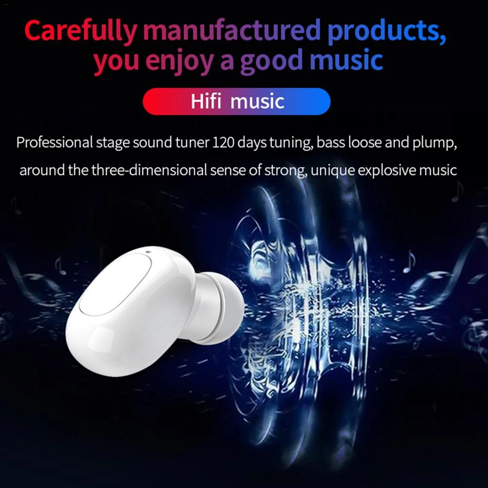 TWS Earphone True Wireless Bluetooth V5.0 Earphone With Charging Box Stereo Sports Earpods Earphones Headset Fit For IPhone