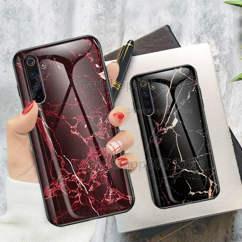 Чехол для Oneplus 8 Pro с глянцевым мраморным закаленным стеклом чехол One Plus Nord 7 7T 6T 5 5T