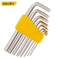 deli 8 piece set of flat head hexagon socket wrench set high l type pipe perforation hexagon sleeves wrench elbow pipe wrench