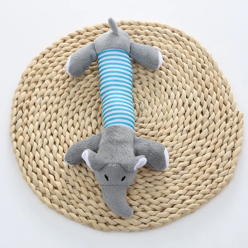 Плюшевая игрушка для жевания собак пищащие игрушки свиньи слона утки веревки