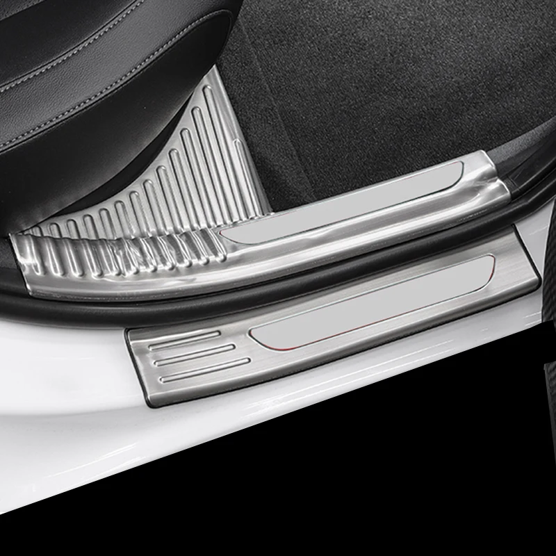 

For Hyundai Elantra Avante i30 Sedan CN7 2021 2022 2023 Stainless Door Sill Scuff Plate Pedal Entry Guard Protector Cover Kit