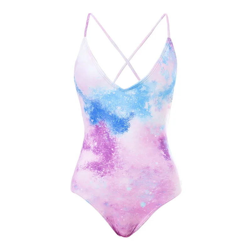 Слитный купальник SAY MORNING с глубоким V-образным вырезом съемные накладки на грудь