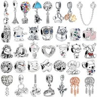 1pcs new cute owl tiger star pendant diy beads suitable for original pandora charm bracelet ladies jewelry making gifts