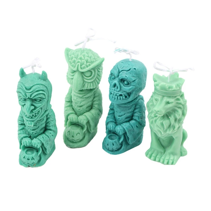 

Y1UE Epoxy Handmade Mould Zombie Decoration Candle Mold for DIY Decoration Making Soap Candle Melt Resin Polymer Clay