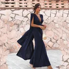 Smileven, черные официальные платья в Пакистане, сексуальные шифоновые длинные вечерние платья в пол с V-образным вырезом