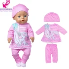 40 см Reborn Baby Doll Одежда 43 см для ухода за ребенком для мам пижамный комплект шапки и шляпы для 17 дюймов игрушки куклы наряды