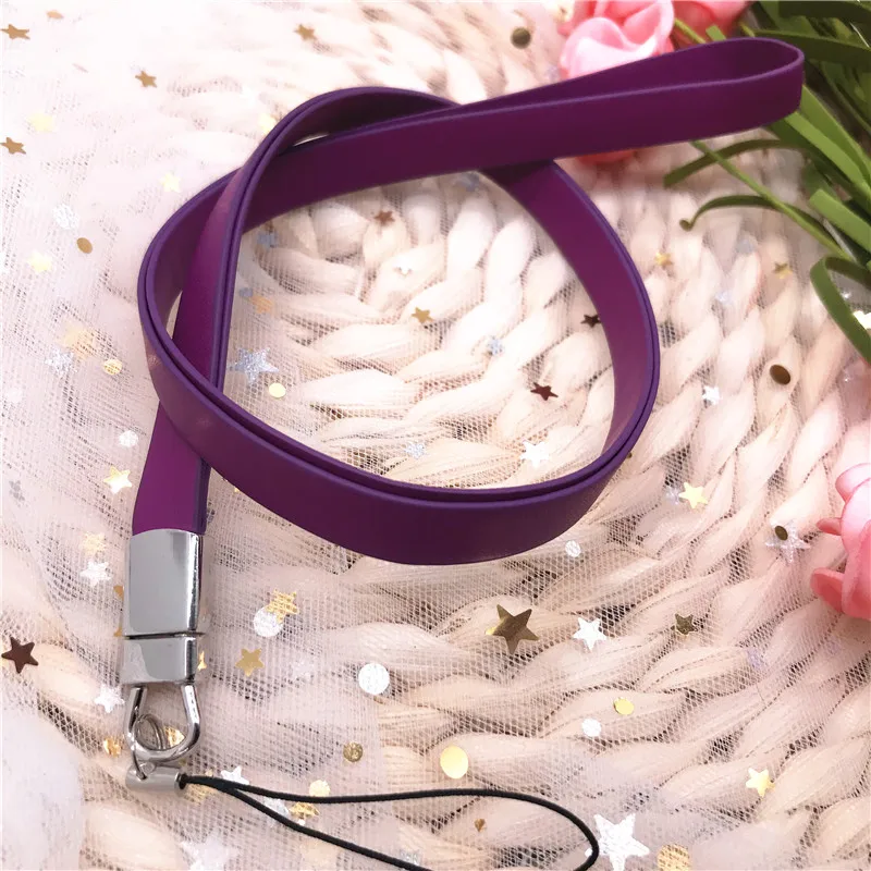 Карамельные цвета PU ремешок для шеи ремешки бирки ключей удостоверения личности