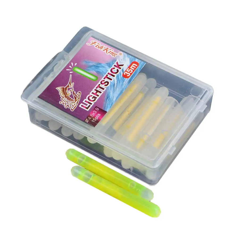 15pcs Portable Useful Outdoor Light Fishing Glow Stick Dark Sea Night Fluorescent Lake Float Accessories Coarse Carp Party |