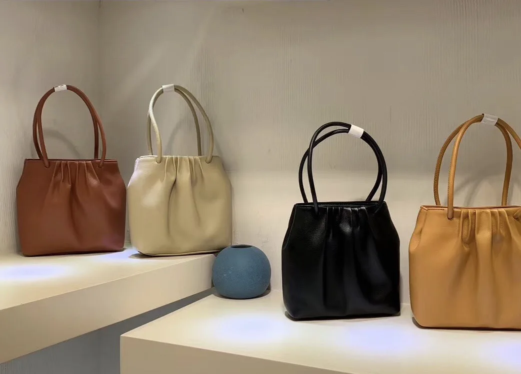 

Spring And Summer New Pleated Casual Simple Tote Bags Women's Minimalist Messenger Bag Handbag Clutch