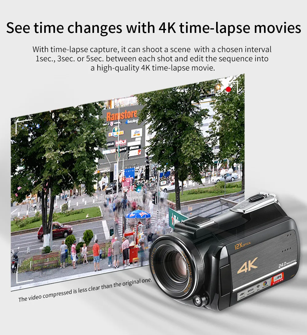 Winait professional UHD 4k цифровая wifi видеокамера/видеокамера для домашнего