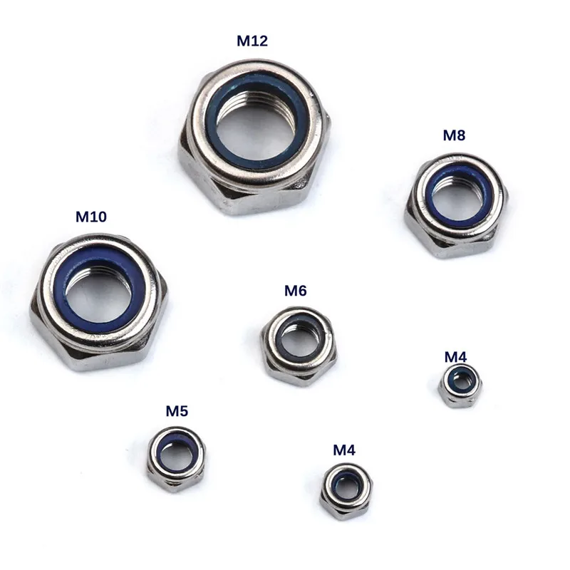 ZENHOSIT 170 шт./компл. нейлоновые фиксирующие гайки M3/M4/M6/M8/M10/M12 Метрическая резьба из