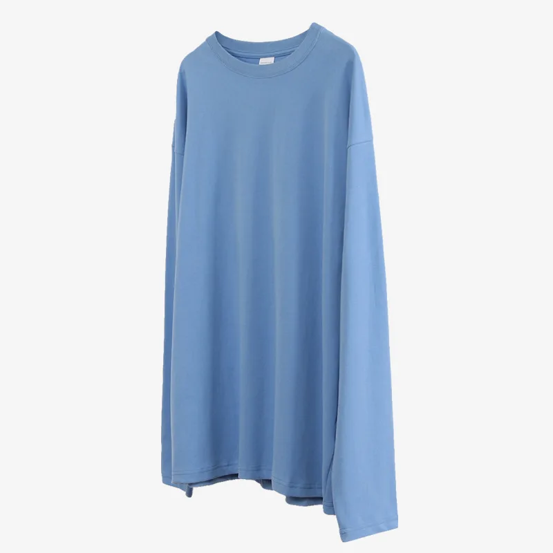 Мужская однотонная хлопковая футболка Приталенная 10 цветов на осень и зиму 2019 |