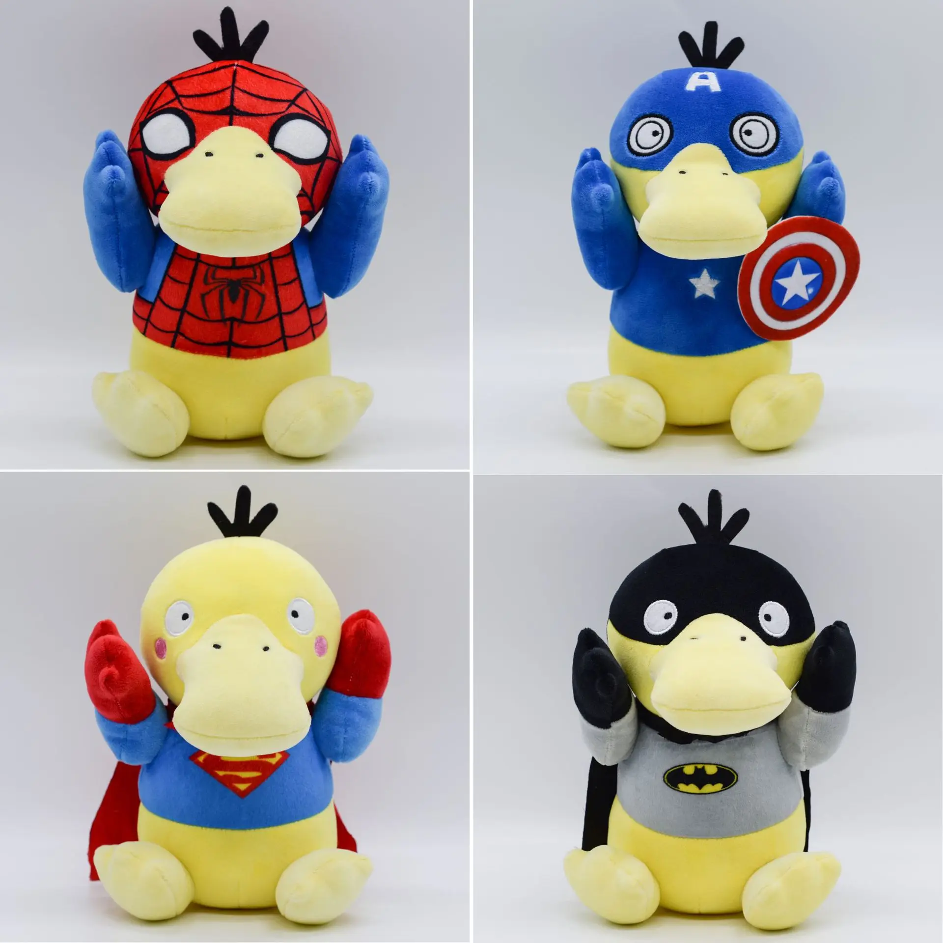 TAKARA TOMY Psyduck карманная утка Косплей Бэтмен Человек паук Мягкая Плюшевая Кукла
