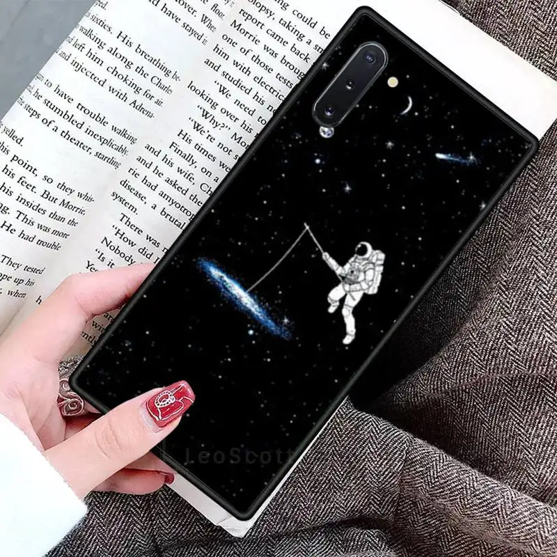

Moon Astronaut Phone Case For Samsung Galaxy S8 S9 S10 Plus S10E Note 3 4 5 6 7 8 9 10 Pro Lite cover