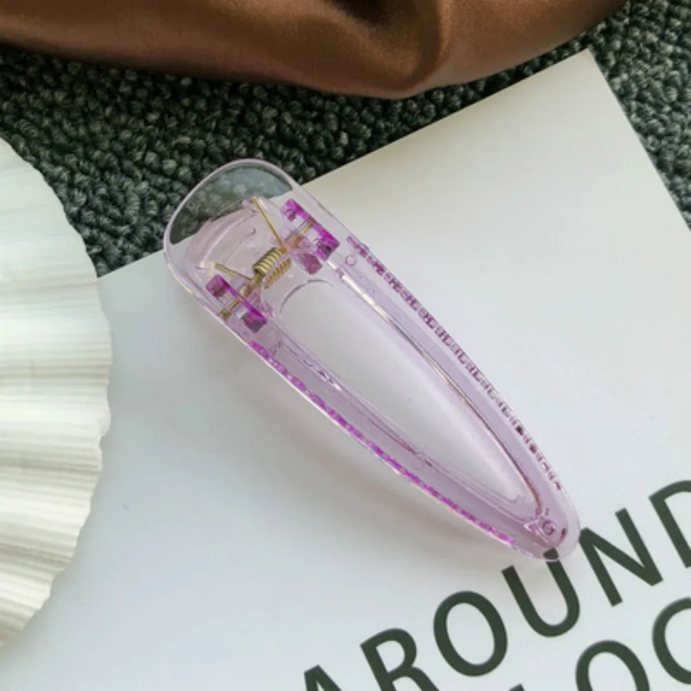 

Candy Color Transparent Hairpin Summer Girl Duckbill Clip Temperament Side Clip Headdress Hair Accessories Plastic Hairpin