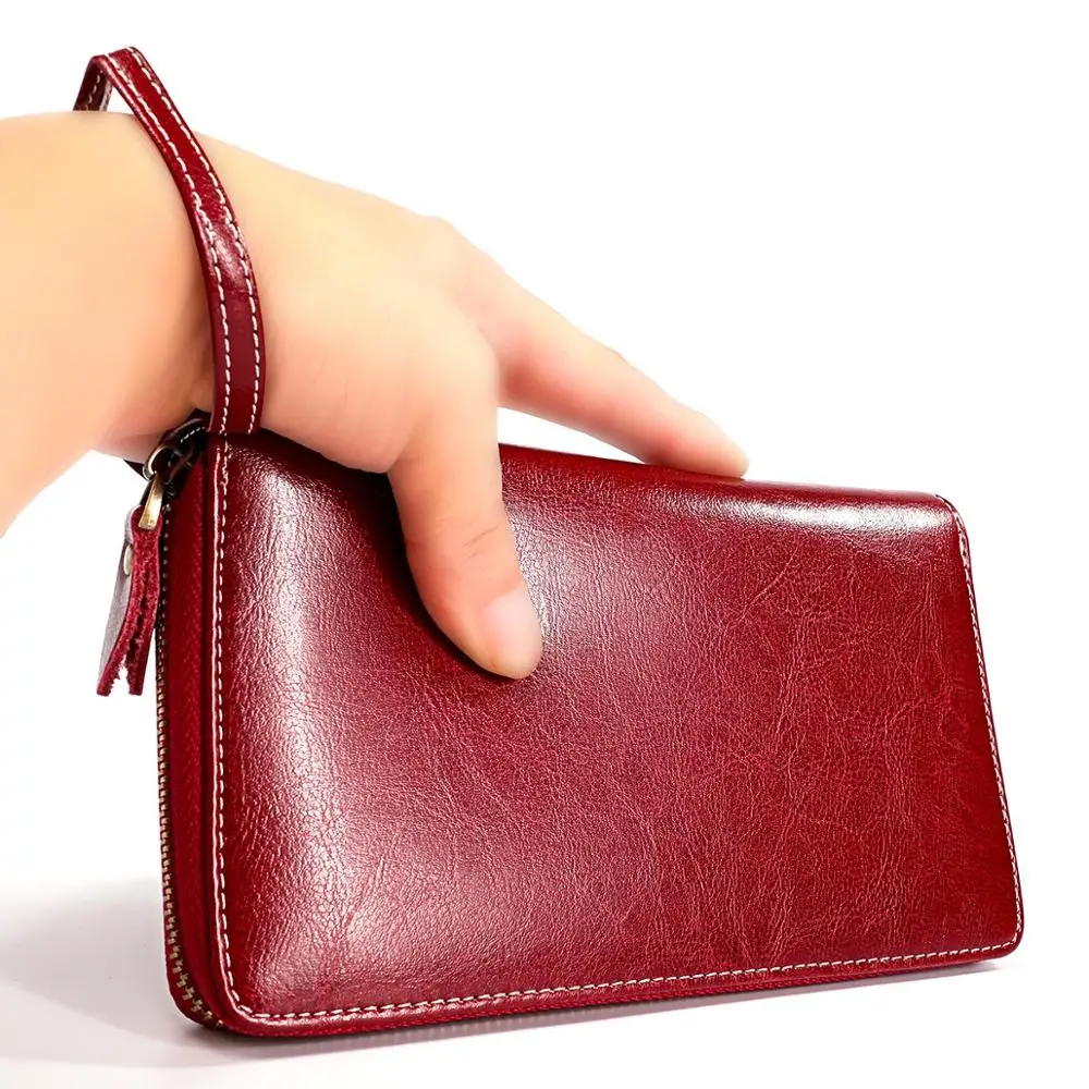 Женский клатч из натуральной кожи с RFID-защитой | Багаж и сумки