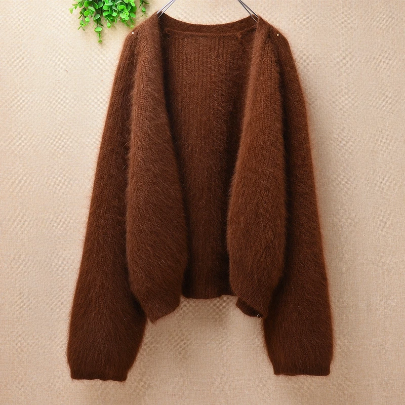 Женская осенне-зимняя Толстая теплая норковая кашемировая трикотажная одежда с