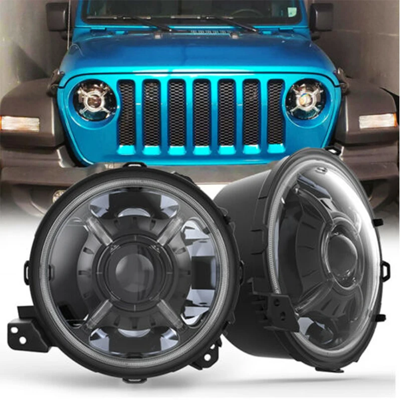 2 шт. 9 &quotдюймовый круглый светодиодный фонарь для 2018 2019 Jeep Wrangler JL Gladiator SUV|Фара