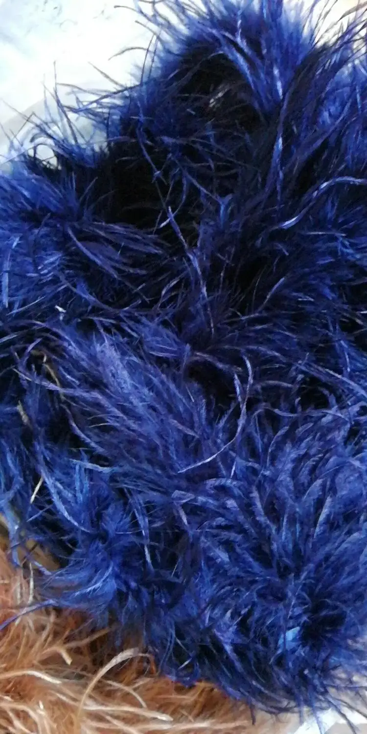 Navy blue Новинка, бюстгальтер из натурального меха страуса, женское нижнее белье, шуба из натурального меха страуса, шуба из меха, мини-юбка - Цвет: Navy blue