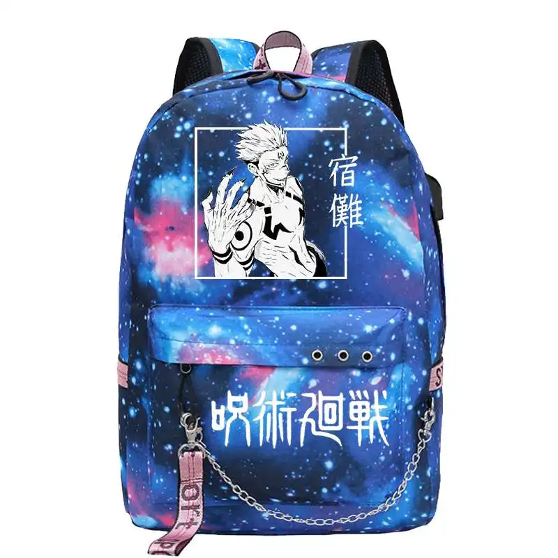 

Anime Jujutsu Kaisen Ryomen Sukuna Girls Backpack Gojo Satoru Anime Cosplay Women School Bag USB Charging Teenagers Bags Mochila