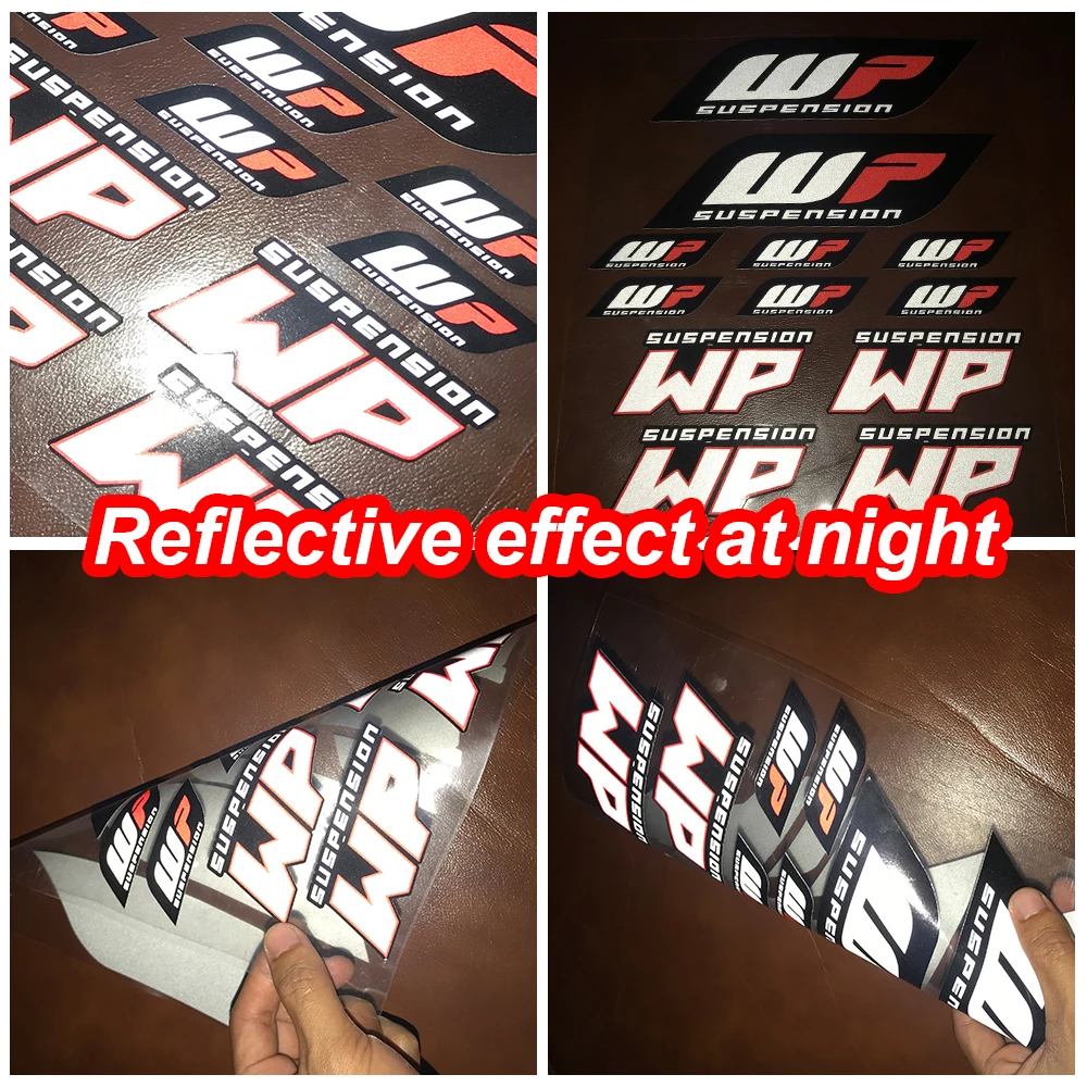 

A set Reflective Emblem Sticker Decal Motorcycle For WP suspension
