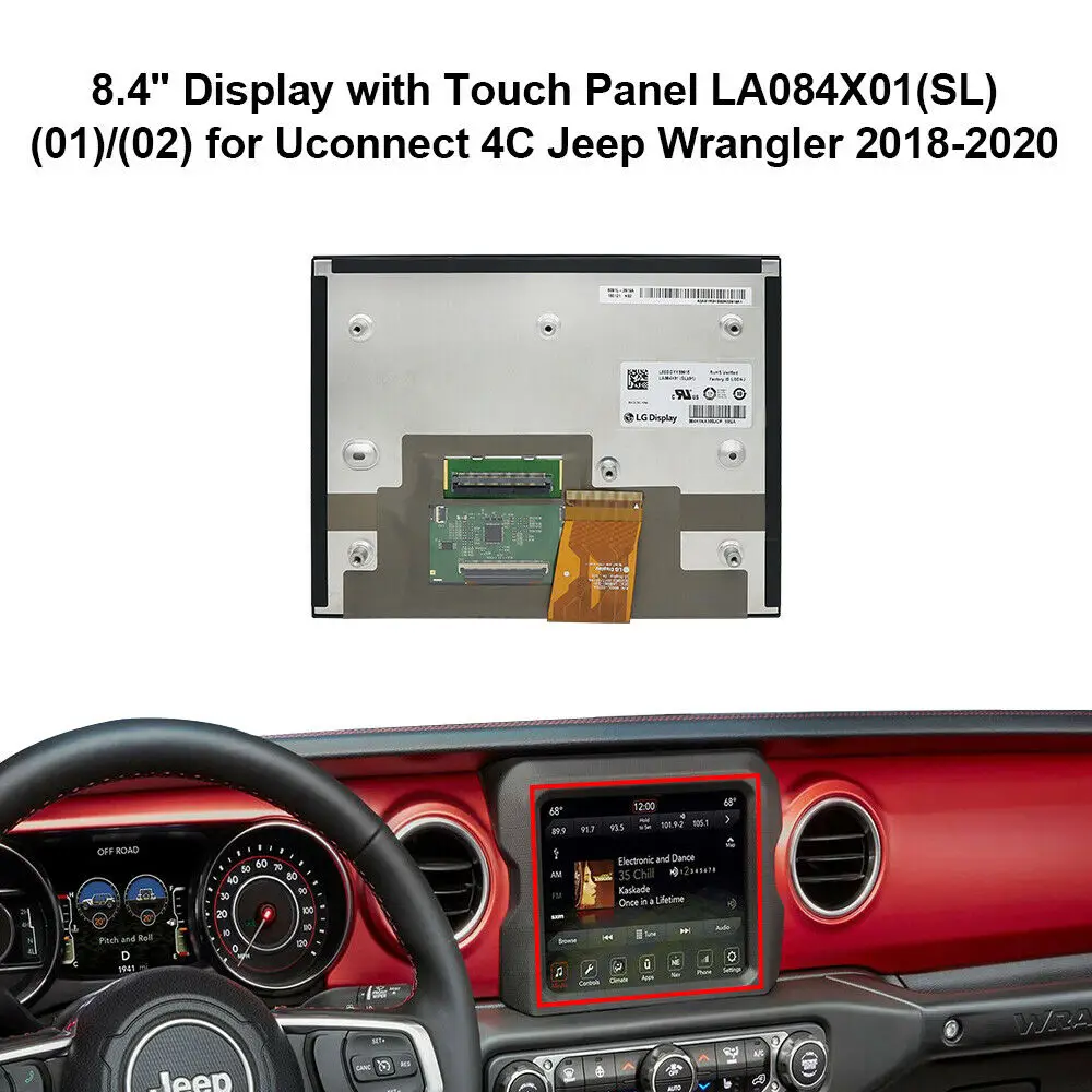 Дигитайзер сенсорного экрана 8 4 дюйма для 4C Chrysler Dodge Jeep Радио Навигация LA084X01 |