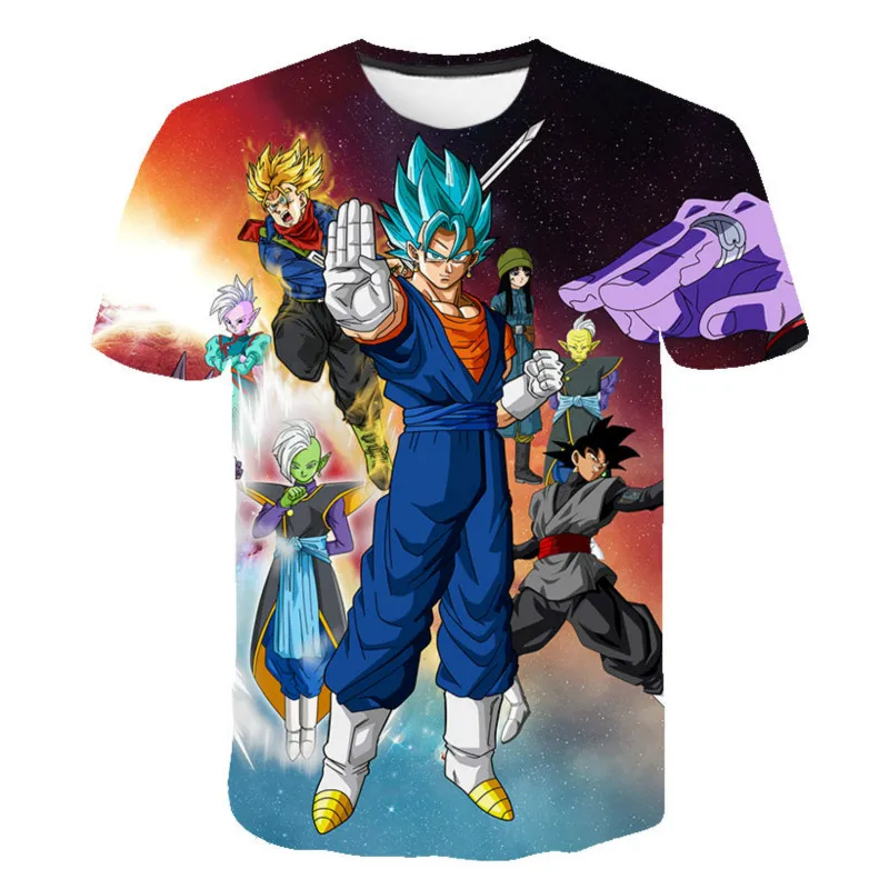 2020 New Summer Boy T-shirt Anime 3D Printing T-shirt Tops Fashion Street Boy Tops