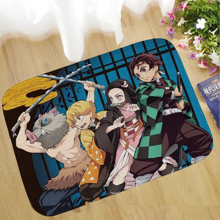 Аниме Kimetsu No Yaiba Kamado Tanjirou коврик для дверей кружка манга плюшевый напольный ковер
