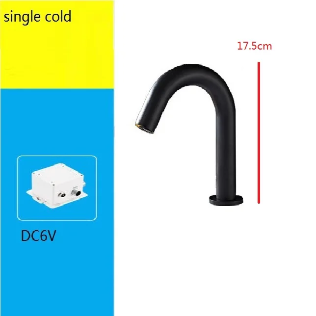 17 DC6V COLD MTTUZK черный датчик, автоматический крановый Inflrared датчик ручной сенсорный свободный кран горячей холодной смеситель сенсор краны torneira banheiro - Цвет: 17 DC6V COLD