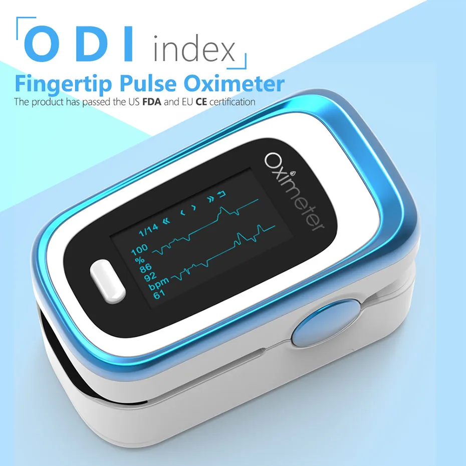 

Fingertip Pulse Oximeter SpO2 PI RR Sleep Monitoring 4In1 OLED Oxygen Heart Rate Saturation Monitor Non-invasive Health Testing