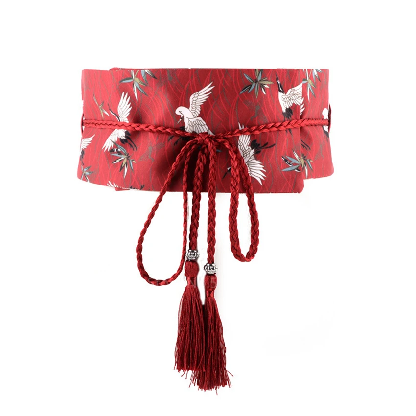 Японское кимоно винтажное платье с поясом Haori Harajuku Yukata короткий рукав Obi модные