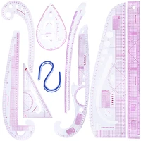 imzay 9pcsset curve cutting ruler diy clothing sample grading sewing tailor plastic patchwork tailoring tools