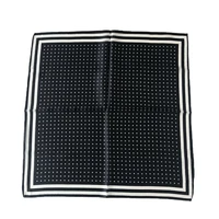100 silk black scarf women vintage polka dot print small bandana neck hairband square bow tied band 5353cm